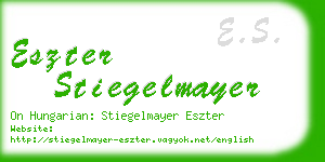 eszter stiegelmayer business card